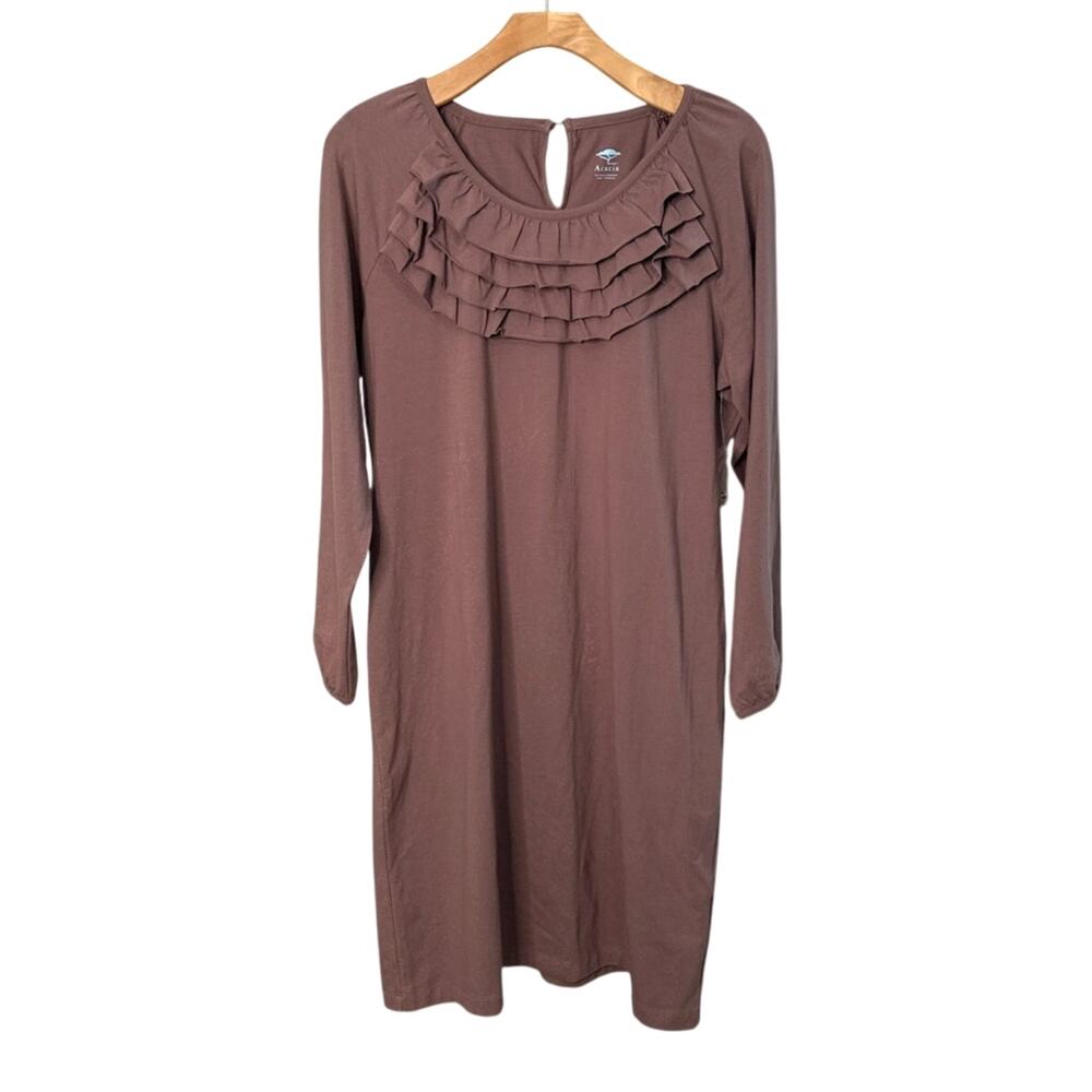 NWT Acacia Long sleeve ruffle neck dress size XL